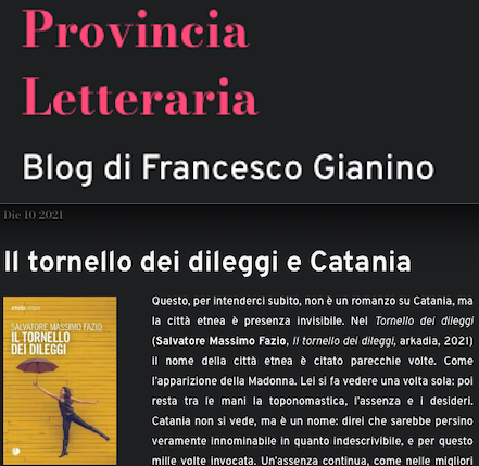 SMF su Provincia Letteraria – Il tornello dei dileggi e Catania (di Francesco Gianino)