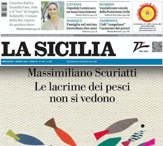 SMF per La Sicilia – L’uomo, un perdente come il pesce – Intervista a Massimiliano Scuriatti