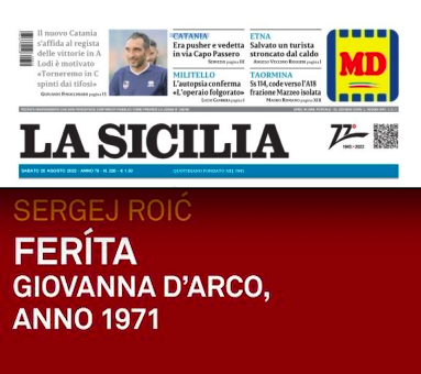 SMF per La Sicilia – Lontano dalla grande madre Russia – Recensione a “Feríta. GIovanna D’Arco, Anno 1971” di Sergej Roić
