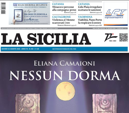 SMF per La Sicilia – Nessun dorma in una Messina dal fascino esoterico – Intervista a Eliana Camaioni sul suo romanzo “Nessun dorma”