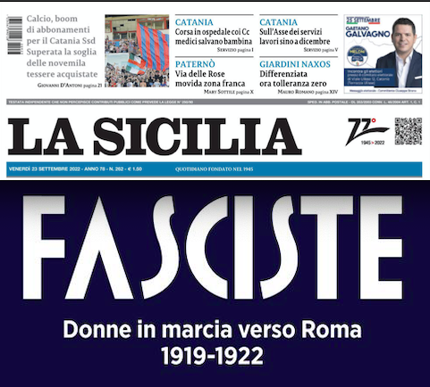 SMF per La Sicilia – La spinta delle donne al Fascismo – Intervista a Angelo Piero Cappello