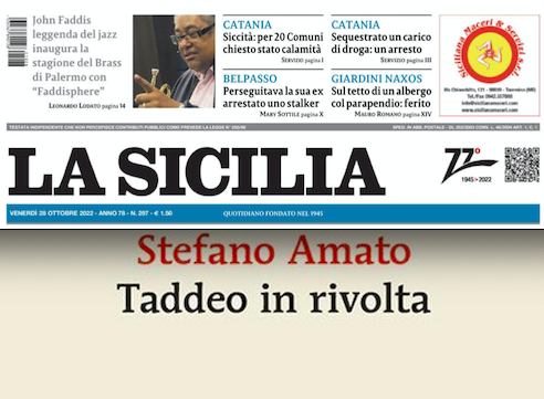 SMF per La Sicilia – La trasformazione estizenzial-letteraria di “Taddeo in rivolta”