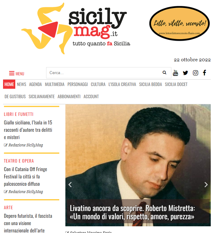 SMF per SicilyMag.it – Livatino ancora da scoprire. Intervista a Roberto Mistretta