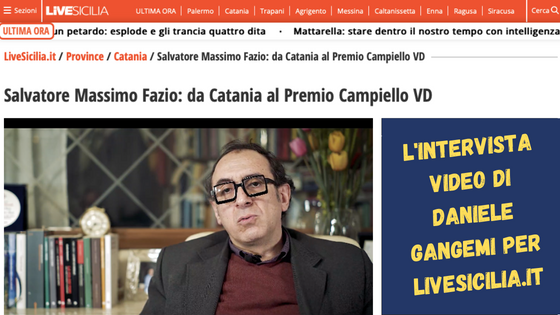 SMF su LiveSicilia.it – Salvatore Massimo Fazio: da Catania al Premio Campiello VD