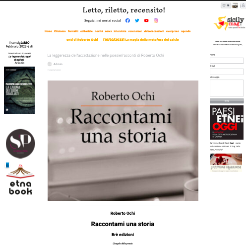 SMF per LRR – La leggerezza dell’accettazione nelle poesie/racconti di Roberto Ochi