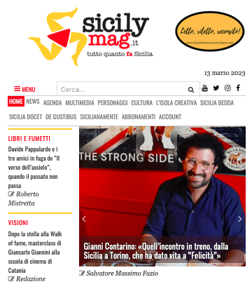 SMF per SicilyMag – Gianni Contarino: «Quell’incontro in treno, dalla Sicilia a Torino, che ha dato vita a “Felicità”»