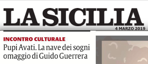 SMF su La Sicilia del 4 marzo 2019 Moderatore dell’incontro culturale con Guido Guerrera e Elena Pilato