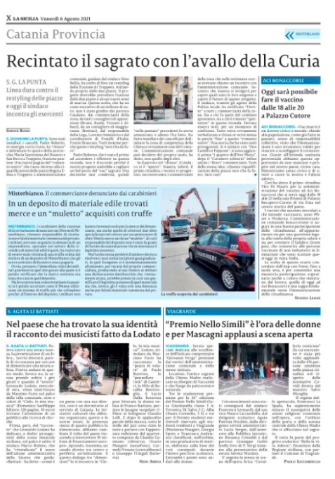 Clicca sulla pagina per leggere La Sicilia in pdf
