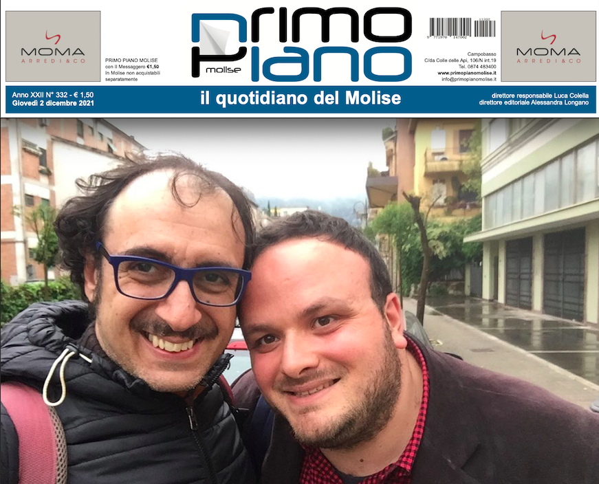 SMF su Primo Piano Molise – Venus: domenica in città Salvatore Massimo Fazio, scrittore e filosofo amico di Francesco Giampietri