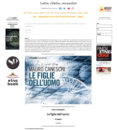 SMF per LRR – Gli eventi molto vicini all’attualità nel romanzo fantascientifico di Mauro Caneschi – L’Intervista