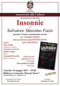 Presentazione Insonnie ad Adrano                      